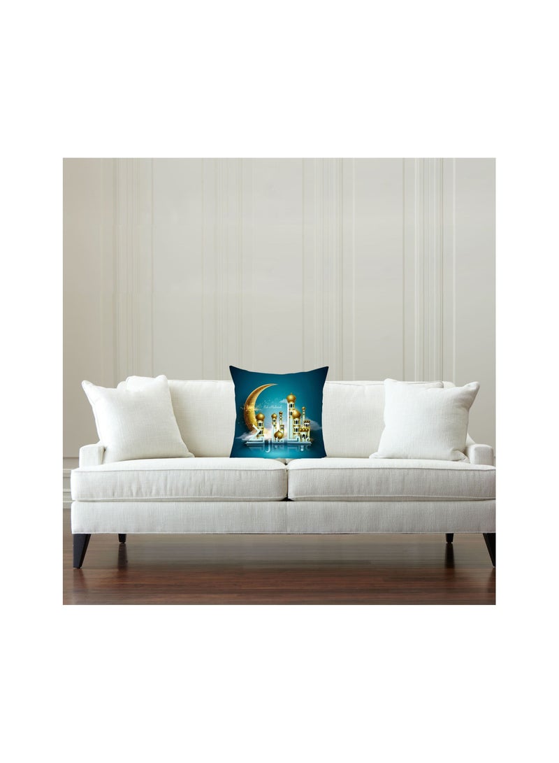 1-Piece Eid Mubarak Throw Pillow Covers,Cushion Case Ramadan Decor Mosque Decorative,Pillowcase for Home Islamic Muslim Party Decor,Size 45x45 - Image 5