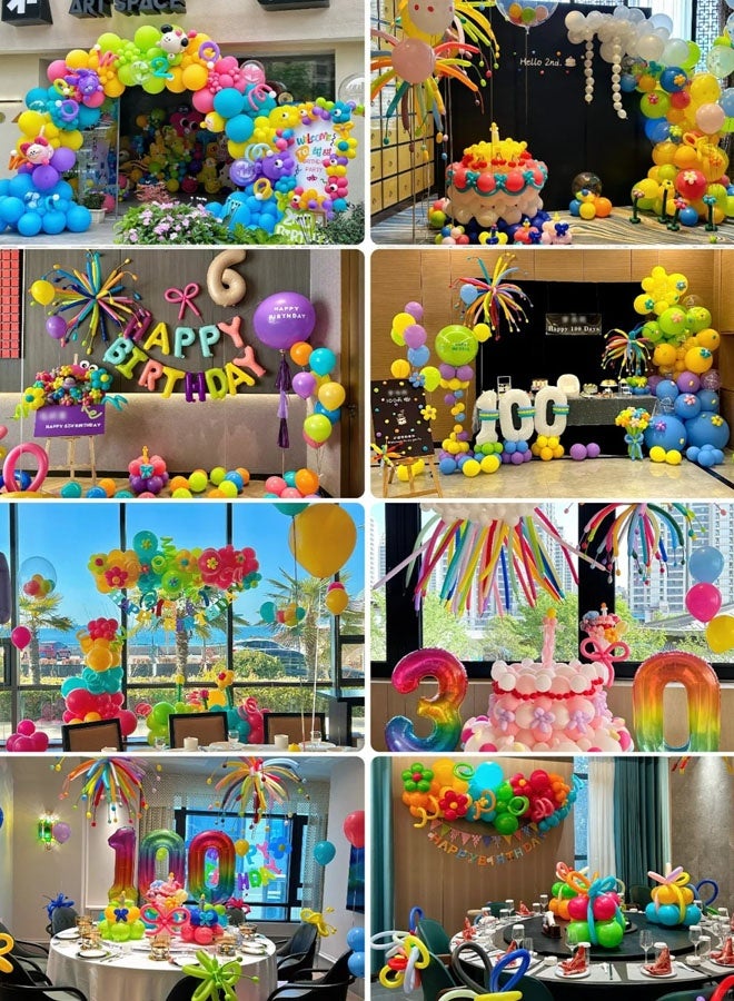 Pack of 100 Rainbow Balloons,12 Inch Random Assorted Colors Latex Balloons, Colorful Bulk Balloons for Birthday Wedding Baby Shower Anniversaries Store Party Decorations - Image 5