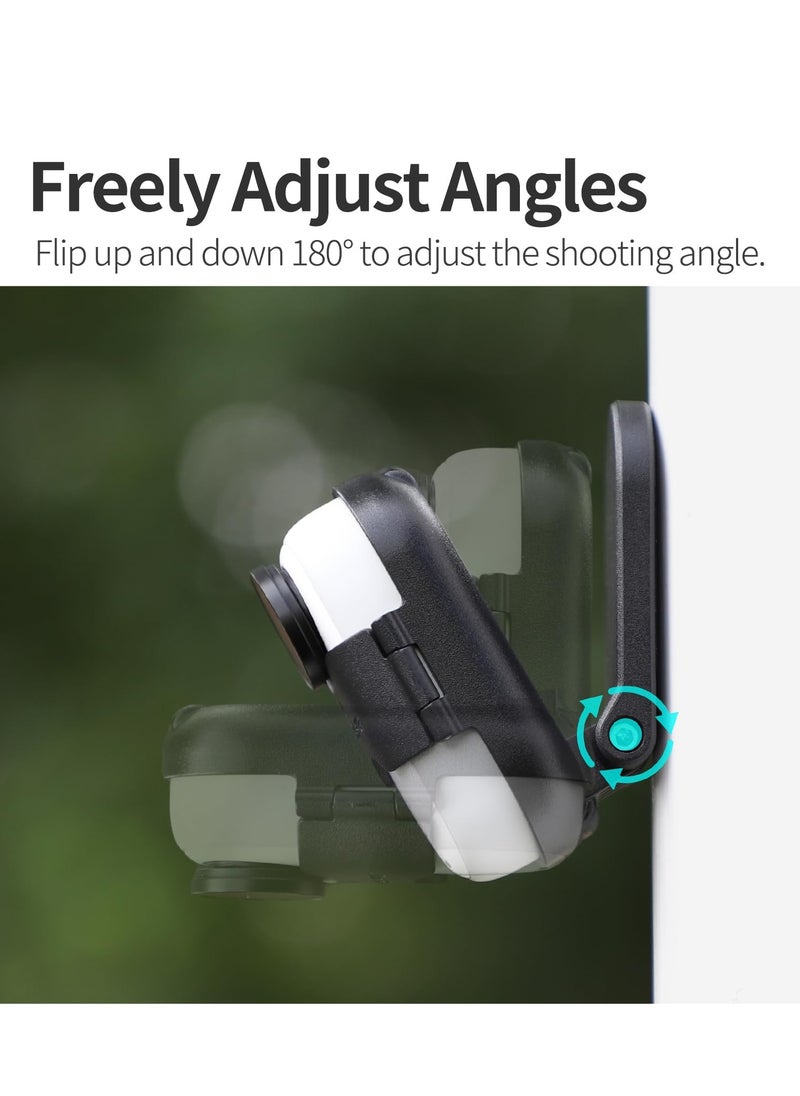 إكسفور حامل مغناطيسي للرقبة لجهاز Insta360 Go 3، حامل قلادة بدون استخدام اليدين مع حزام حبل قصير، ملحق تسجيل فيديو سيلفي POV/Vlog متعدد الوظائف  - Image 3