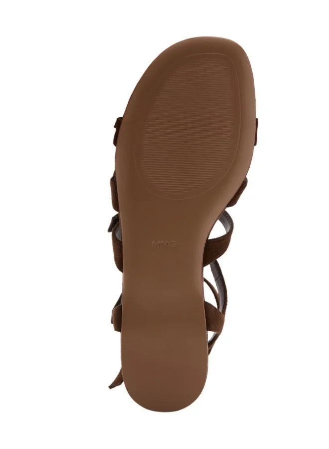 MANGO  Leather straps sandals for Women | Best Price UAE
