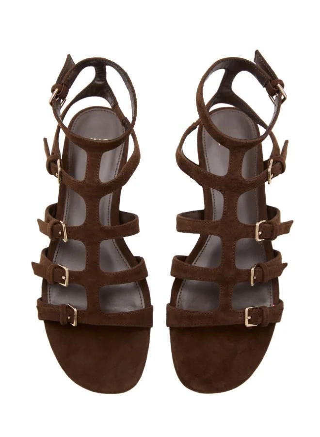 MANGO  Leather straps sandals for Women | Best Price UAE