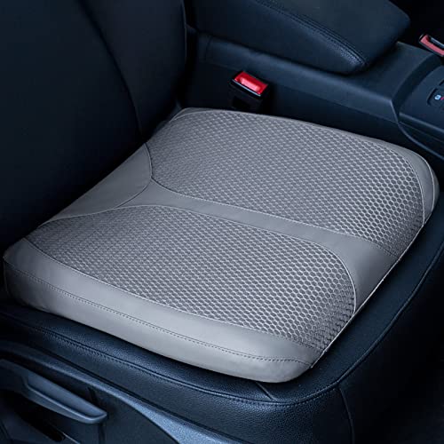 QYILAY Car Memory Foam Heightening Seat Cushion for Short Drivers, Improve Driving Vision, Double Layered Design, Hip/Tailbone/Lower Back Pain Relief, Adults Booster Seat for Car,Truck,SUV,Office. - Image 1