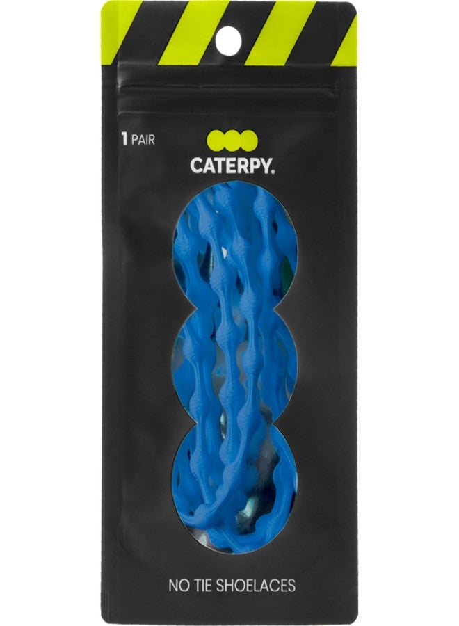 Caterpy- The Ultimate Elastic No Tie Shoelaces for Adults (75cm / Tropical Blue) - Image 1