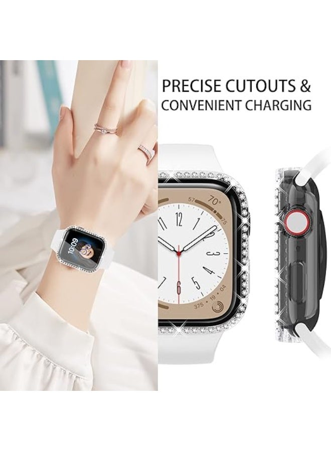 OLYSON Bling Case for Apple Watch Series 11/10 Screen Protector 42mm, Glitter Rhinestone Diamonds Protective Case with Tempered Glass Screen Protector Cover for iWatch Series 11/10 42mm for Women - Image 5