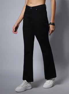 HIGH STAR High Rise Bootcut Jeans with Belt Loops by Styli  - Image 2