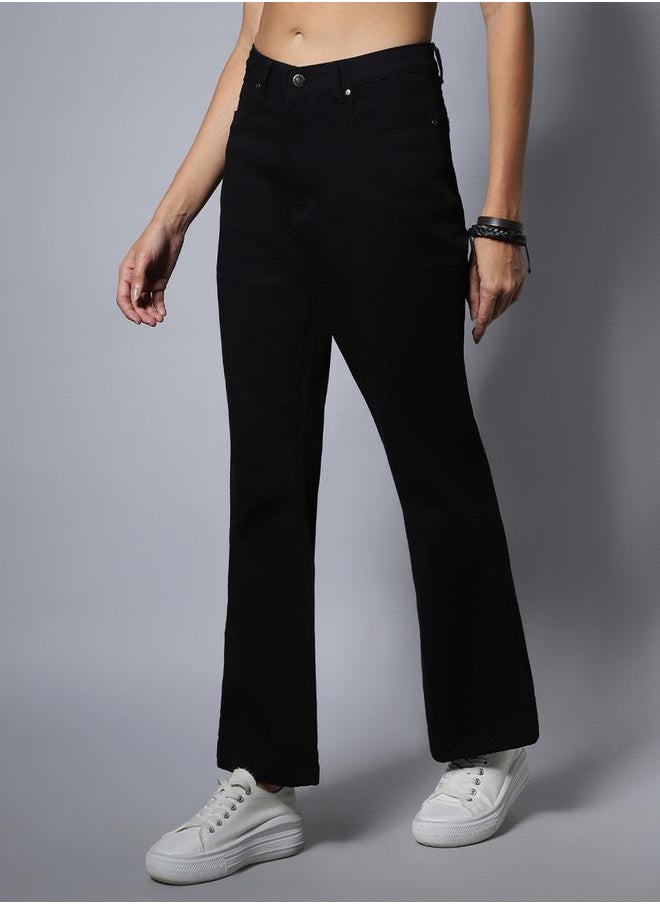 HIGH STAR - High Rise Bootcut Jeans with Belt Loops by Styli - Image 1