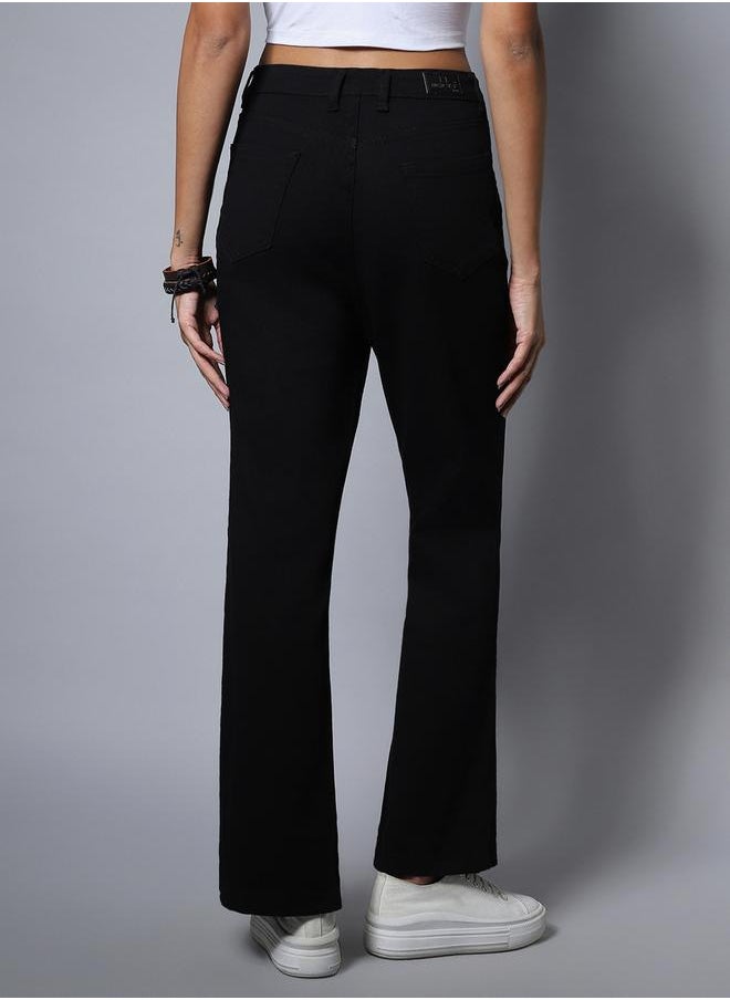 HIGH STAR - High Rise Bootcut Jeans with Belt Loops by Styli - Image 1