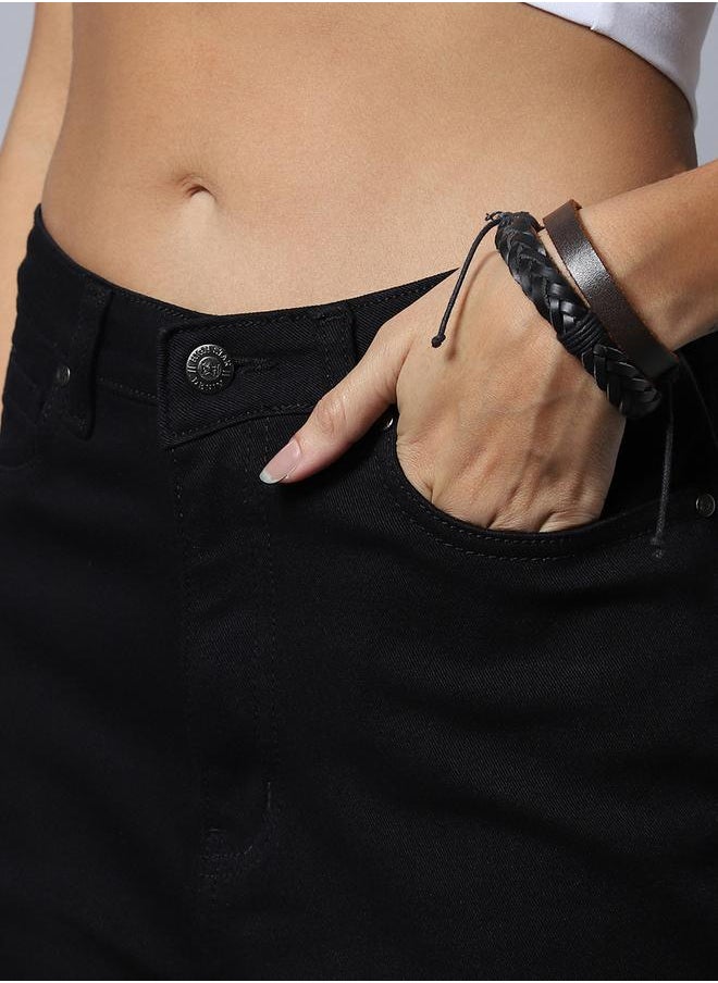 HIGH STAR - High Rise Bootcut Jeans with Belt Loops by Styli - Image 1
