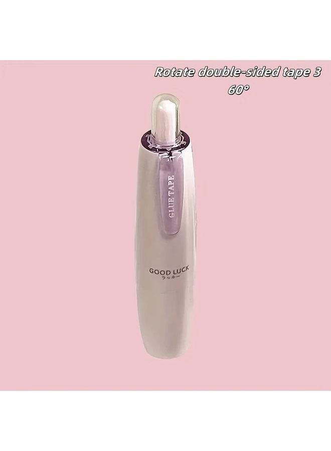 Purple 360 Degree Rotating Double Sided Tape Dispenser For DIY Scrapbooking - Image 1