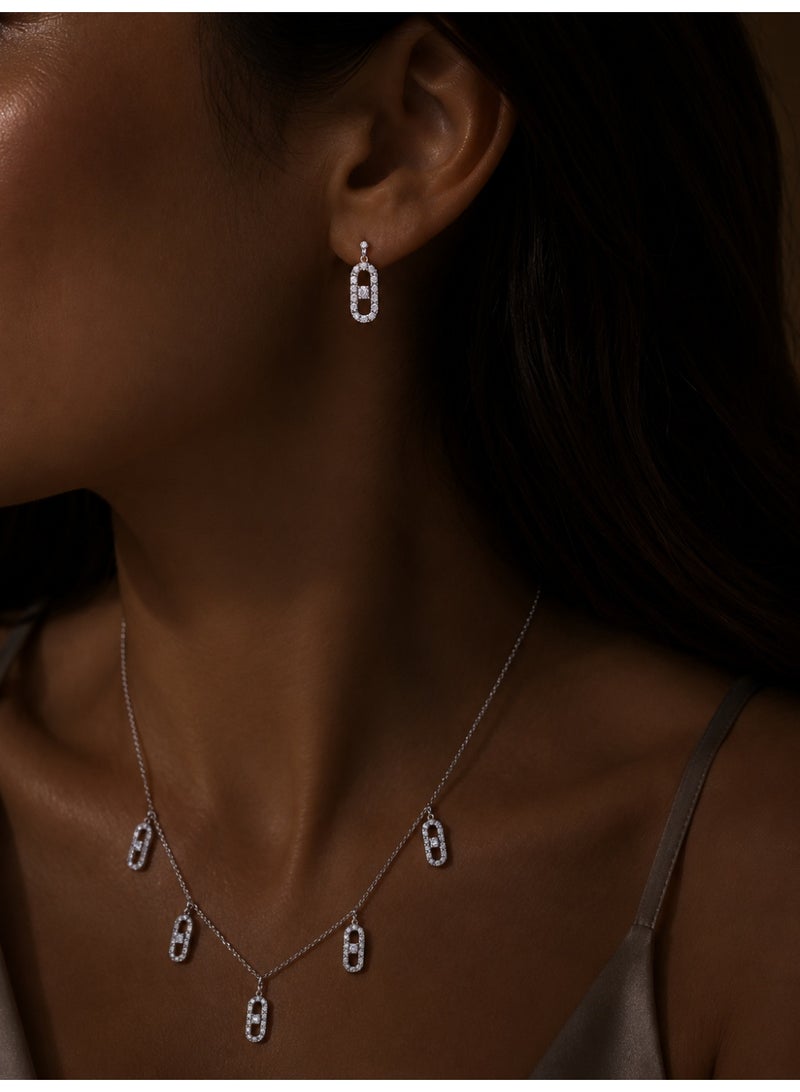 RAFAL Zircon Necklace and Earrings Jewelry Set with Luxury Gift Box – Elegant Women's Jewelry, Premium Sophisticated Gift for Anniversaries, Special Occasions & Birthdays - Image 4