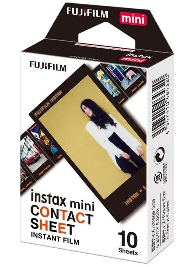 FUJIFILM Instax Fujifilm Mini Film, Contact Sheet 10 Sheet  - Image 1