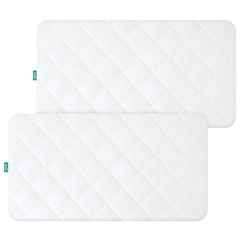 Biloban Waterproof Crib Mattress Protector 2 Pack Fitted Crib Sheets Cover Toddler Bed Mattress Pad Protector for Boys Girls SkinFriendly 100 Absorbent Machine Wash