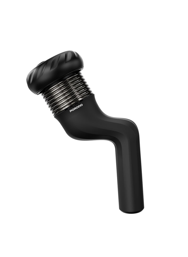 porodo Portable Handheld Multi-Speed Rotating Muscle Relief Massager with 4 Head / 1500mAh Battery Capacity / Smart Auto Timer / Adjustable Massage Intensity / Cordless & Rechargeable / 4 Speed Levels - Black - Image 1