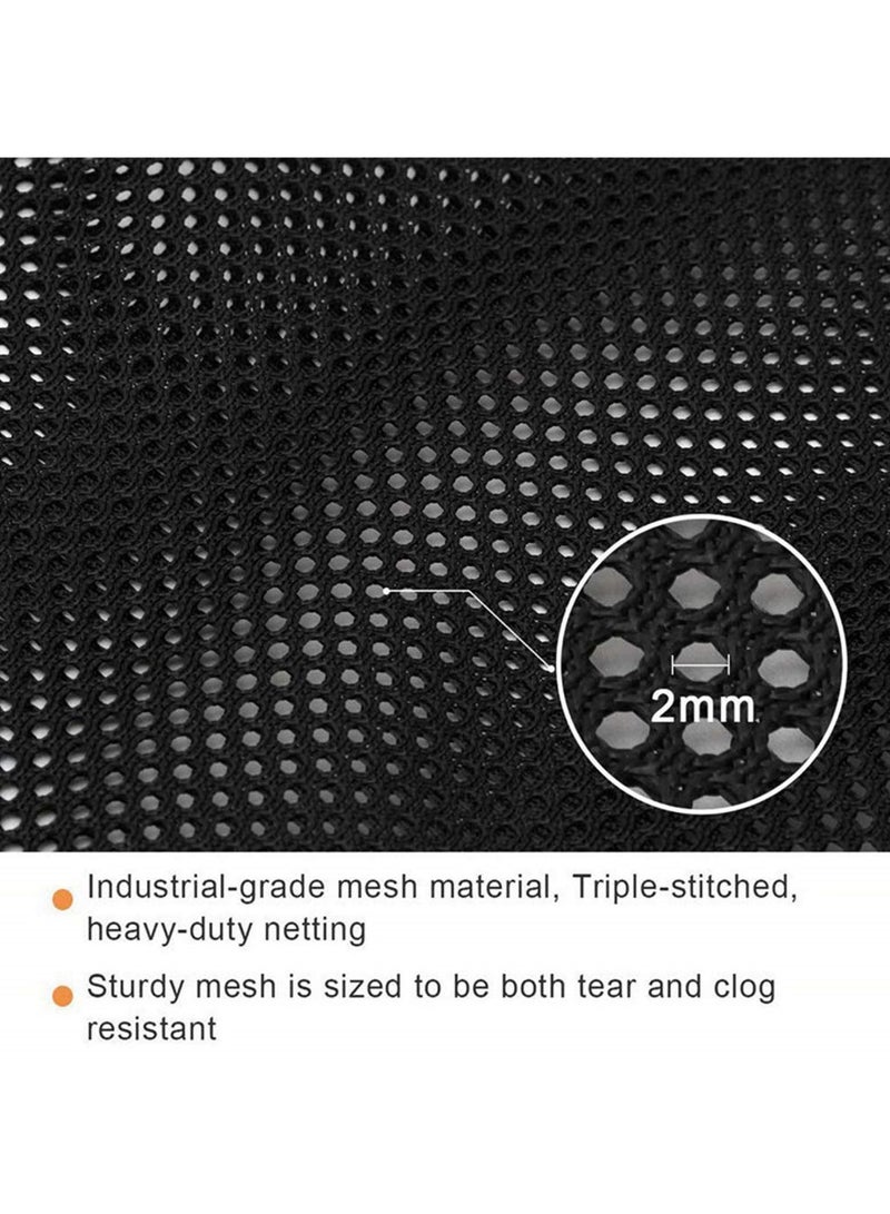 Generic 2 Pack Pump Barrier Bags, 12.2"x 15.9" with Drawstring, Pond Mesh Filter Bags for Biofilters, Aquarium Filtration, and Outdoor Swimming Pool, Black Media - Image 4