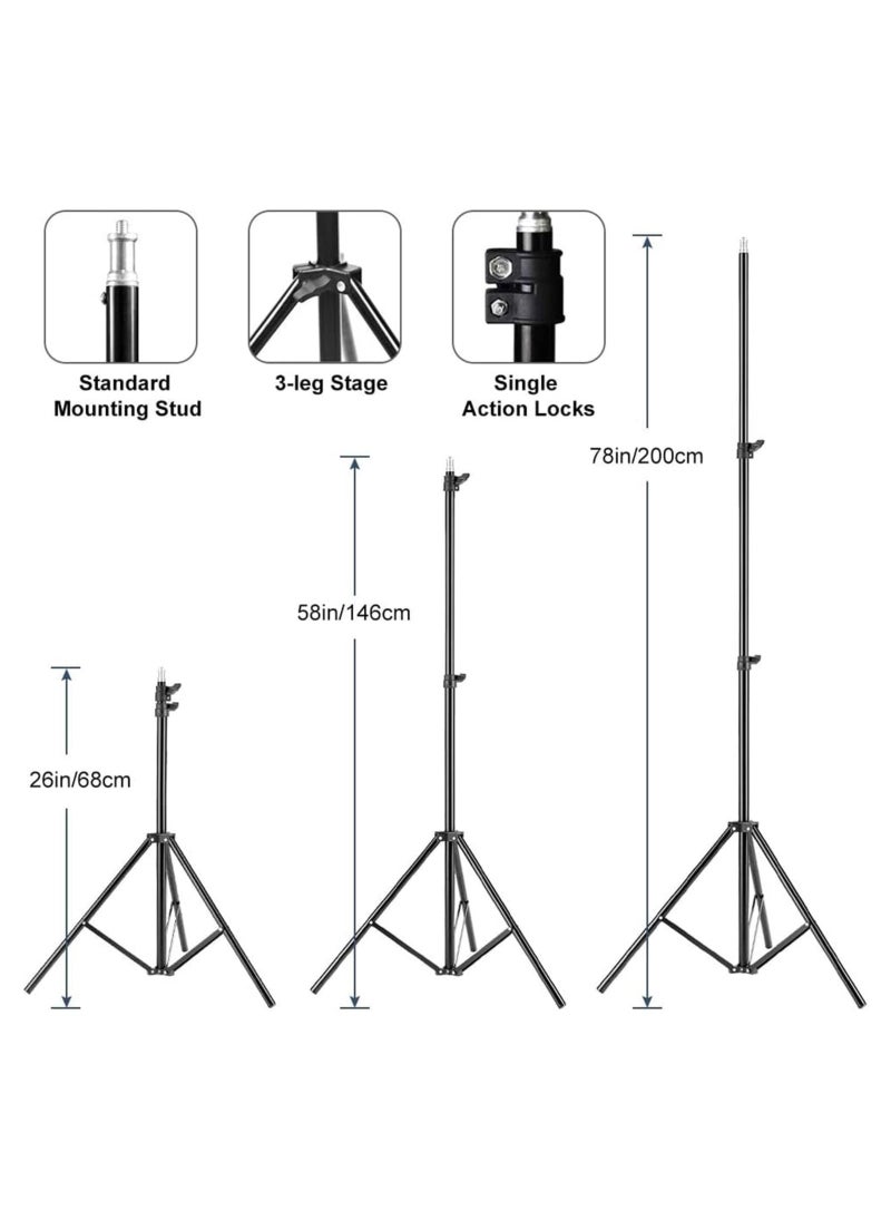 Softbox Photography Lighting Kit, Professional Photo Studio Lighting with 2x20x27.5in Soft Box | 2X 380W 3000-7000K E27 LED Bulb,Continuous Lighting Kit for Video Recording, Portraits Shooting
