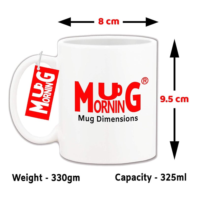 Mug Morning Mug Morning Ceramic BTS Shirt Closeup Jungkook Coffee Mug for Girls White 325 ml  - Image 4