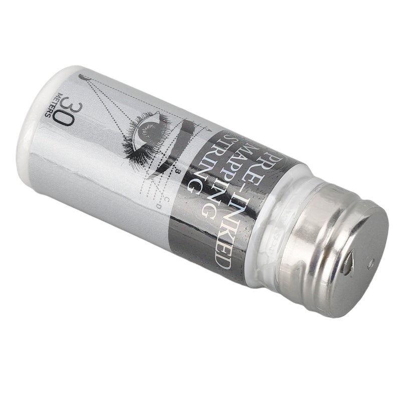 Pre Inked Brow Mapping String Allergy Free Bottle Storage Eyebrow Marking Line for Semi Permanent Makeup 98ft 10ml White Ink - Image 1