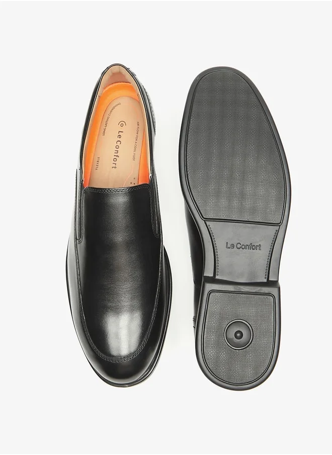 لو كونفورت Men's Solid Slip-On Loafers