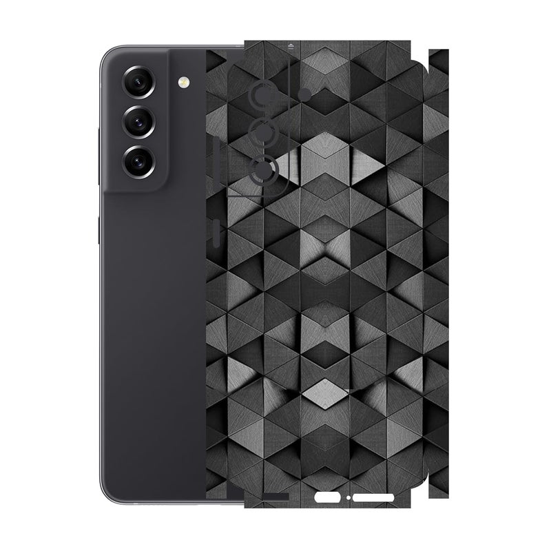 90STETHIX غطاء خلفي واقي لشاشة موبايل متوافق مع سامسونج جالاكسي S21 FE (5G) (تغطية - خلفية + كاميرا + جوانب) (تصميم-6) (162) - Image 1