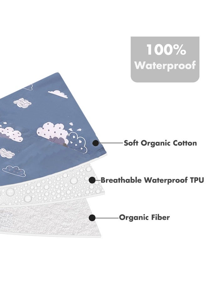Baby Waterproof Bed Pad Washable Mattress Pad Reusable Underpads Bed Wetting Incontinence Cover Soft Cotton Baby Diaper Changing Pad Kids Toddler Potty Training Pads Baby Wateproof Pad Mat Reusable Underpads for Baby Toddler Children and Adults  - Image 3