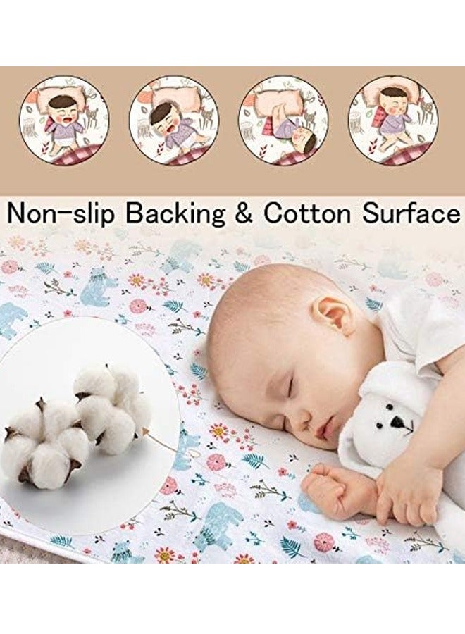 Baby Waterproof Bed Pad Washable Mattress Pad Reusable Underpads Bed Wetting Incontinence Cover Soft Cotton Baby Diaper Changing Pad Kids Toddler Potty Training Pads Baby Wateproof Pad Mat Reusable Underpads for Baby Toddler Children and Adults  - Image 5