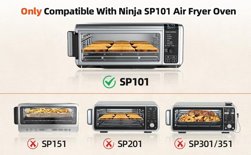 brikinte Air Fryer Accessories for Ninja Foodi SP101 Air Fryer Oven Air Fryer Liners Replacement Baking Pan Air Fryer Basket Nonstick Baking Tray for Ninja Digital Air Fry Countertop Oven - Image 3