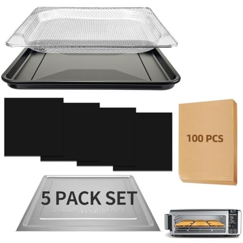 brikinte Air Fryer Accessories for Ninja Foodi SP101 Air Fryer Oven Air Fryer Liners Replacement Baking Pan Air Fryer Basket Nonstick Baking Tray for Ninja Digital Air Fry Countertop Oven - Image 1
