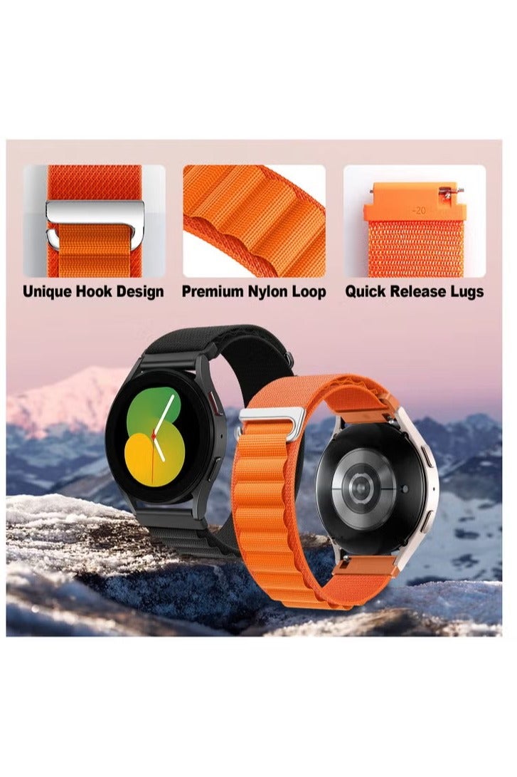 20mm Watch Straps Compatible with Samsung Galaxy Watch 6 Classic 47mm 43mm Galaxy Watch 6/5/4 40mm 44mm/Galaxy Watch 5 Pro Sport Nylon Strap Amazfit GTS 4 Quick Release Strap - Image 3