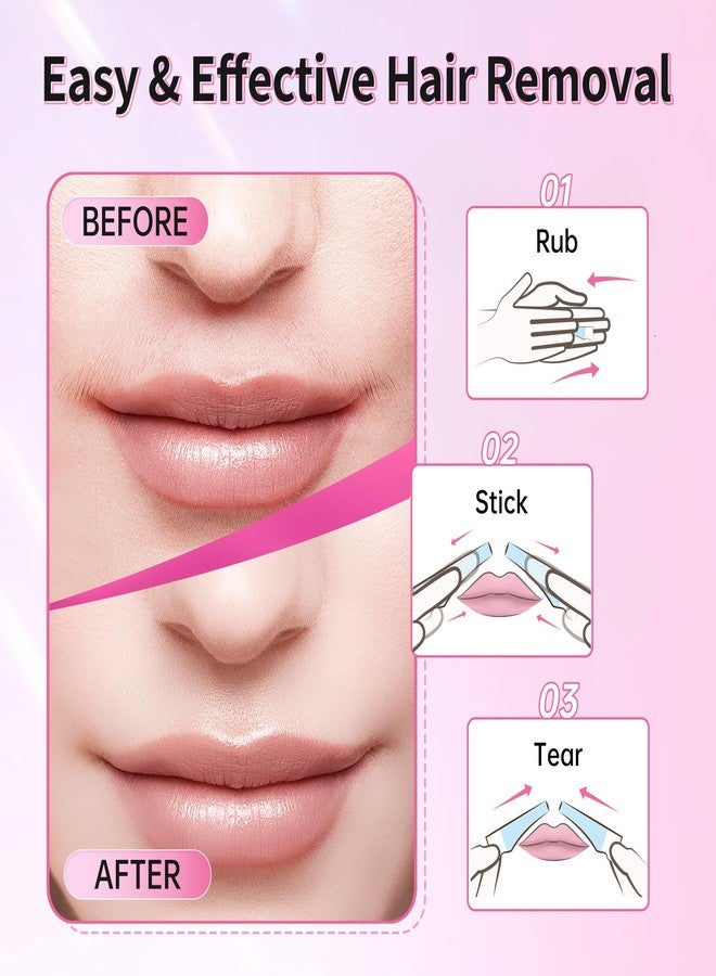 Beauty7 شرائط شمع الشفاه الحساسة Beauty7، شرائط شمع الوجه، إزالة شعر الوجه، 20 قطعة مع شمع زيت اللؤلؤ، لنساء ذوات البشرة الحساسة - Image 5