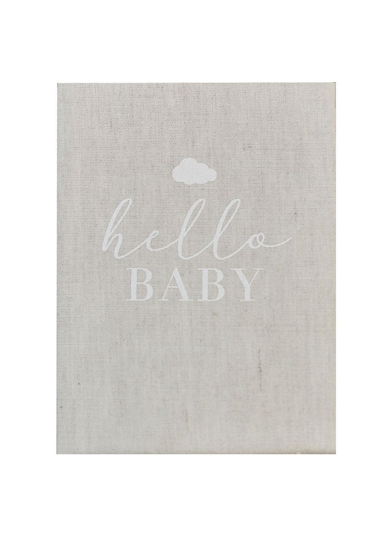 Ginger Ray Hello Baby Guest Book Gray Cardboard 23cm - Image 1