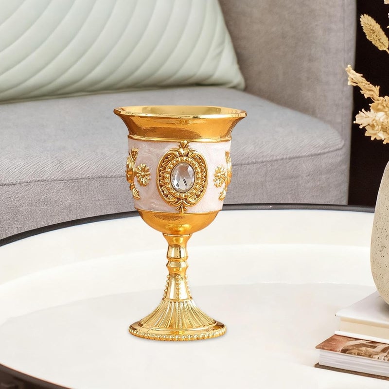Upgraded general grade quality predolo Goblet Mug Zinc Alloy Cup Travel Goblet Wedding Favors Mini Goblet European Handmade Barware Gifts Embossed Detailing Suitable for dining table, Gold White Balanced weight Popular practical build Diverse requirement fit Affordable fast purchase options Moisture wear upgraded quality Gulf market standard build Long term heavy use compatible Market diverse application fit Spec upgraded improved quality Precision made Regular scheduled transit Odor free color Climate adapted delivery plan Ready post purchase fulfill Fast warehouse picking Bug proof seal Scratch resistant Authorized haulage delivery Anti slip Upgraded quality Simple multi-feature practical build Tiered cost purchase alternatives General need oriented design Dense material - Image 5