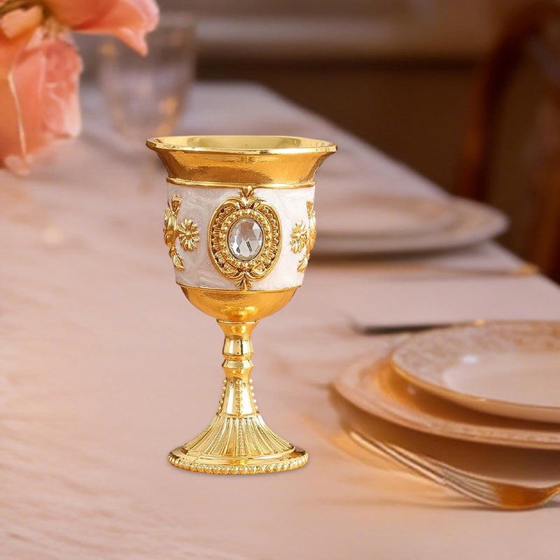 Upgraded general grade quality predolo Goblet Mug Zinc Alloy Cup Travel Goblet Wedding Favors Mini Goblet European Handmade Barware Gifts Embossed Detailing Suitable for dining table, Gold White Balanced weight Popular practical build Diverse requirement fit Affordable fast purchase options Moisture wear upgraded quality Gulf market standard build Long term heavy use compatible Market diverse application fit Spec upgraded improved quality Precision made Regular scheduled transit Odor free color Climate adapted delivery plan Ready post purchase fulfill Fast warehouse picking Bug proof seal Scratch resistant Authorized haulage delivery Anti slip Upgraded quality Simple multi-feature practical build Tiered cost purchase alternatives General need oriented design Dense material - Image 4
