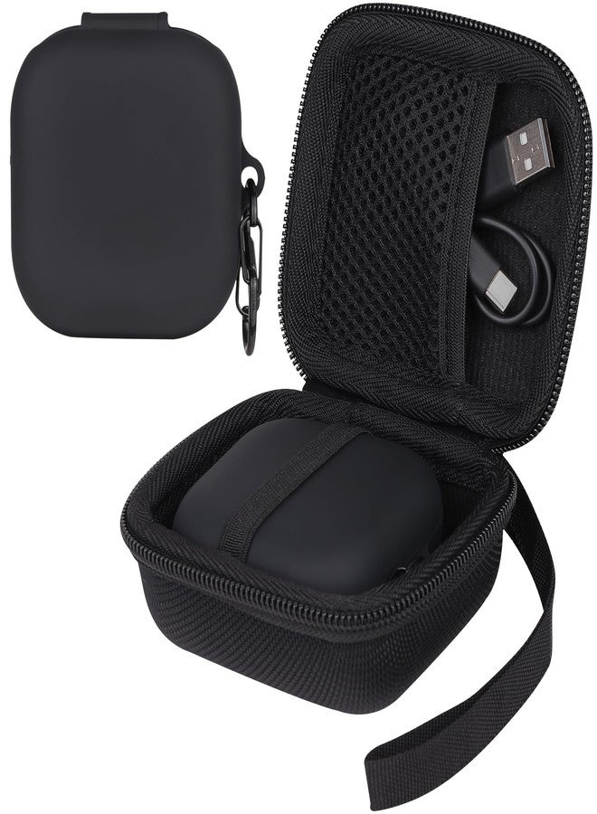 Aenllosi Hard Earbud Case for SHOKZ/AfterShokz OpenFit Open-Ear True Wireless Bluetooth Headphones,with Full Body Anti-Scratch Silicon Cover for SHOKZ Open Fit Earbuds(Black,Case Only) - Image 1