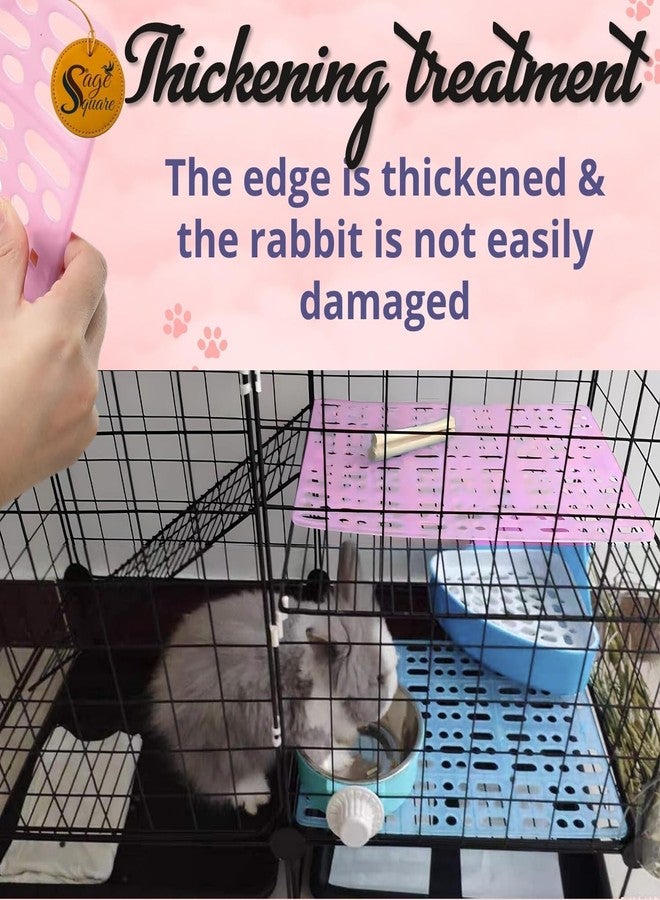 Sage Square Rabbit Litter Tray & Floor Mat Combo - Easy-to-Clean and Hygienic Set for Small Pets, Includes Durable Litter Tray with Secure Base & Non-Slip Mat to Keep Your Rabbit’s Habitat Clean - Image 4