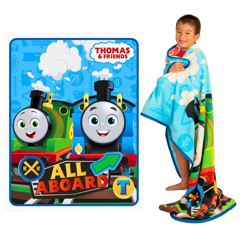 Franco Franco Thomas and Friends Kids Bedding Super Soft Micro Raschel Throw 46 in x 60 in Official Licensed Product 
