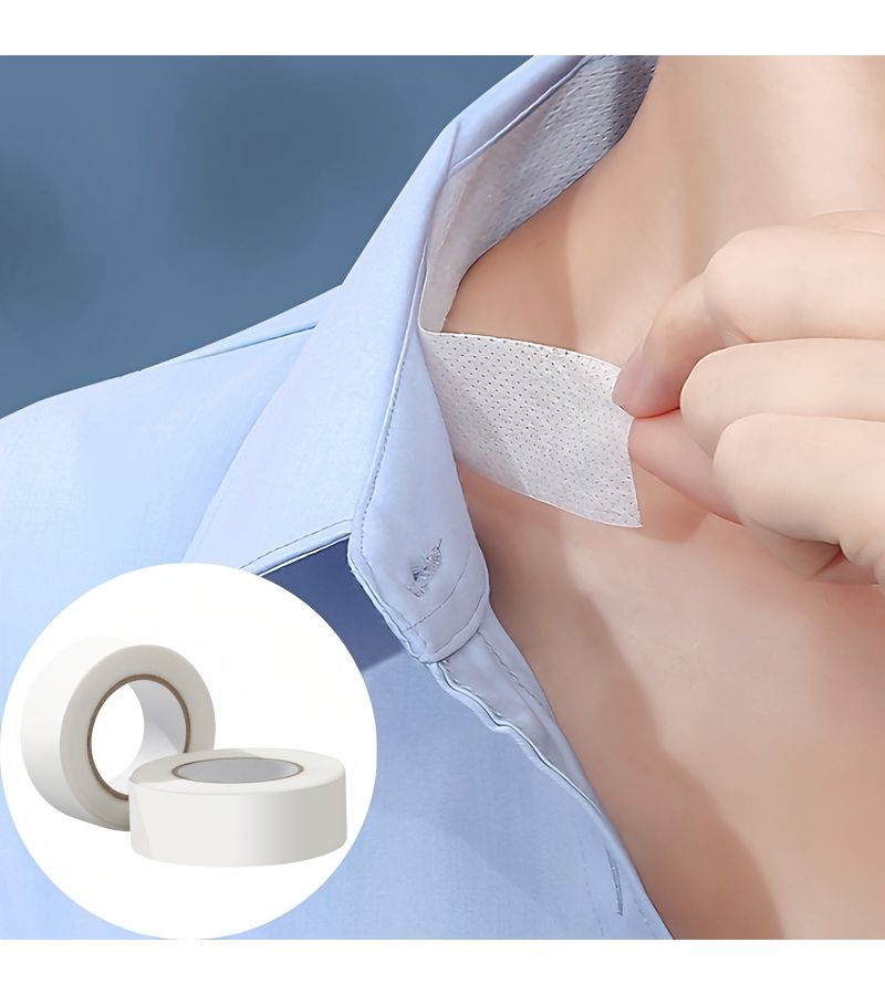 Self Adhesive Disposable Collar Protector Sweat Pads 5M Two Rolls - Image 1