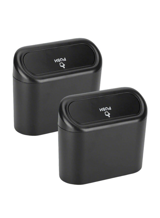 بوش 2PCS السيارة سلة القمامة مع الغطاء ، ميني السيارات سلة القمامة منظم ، السيارات تخزين حاوية سلة للسيارات ، المنزل ، المكتب - Image 1