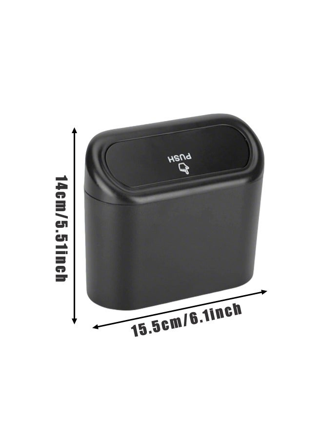 بوش 2PCS السيارة سلة القمامة مع الغطاء ، ميني السيارات سلة القمامة منظم ، السيارات تخزين حاوية سلة للسيارات ، المنزل ، المكتب - Image 2