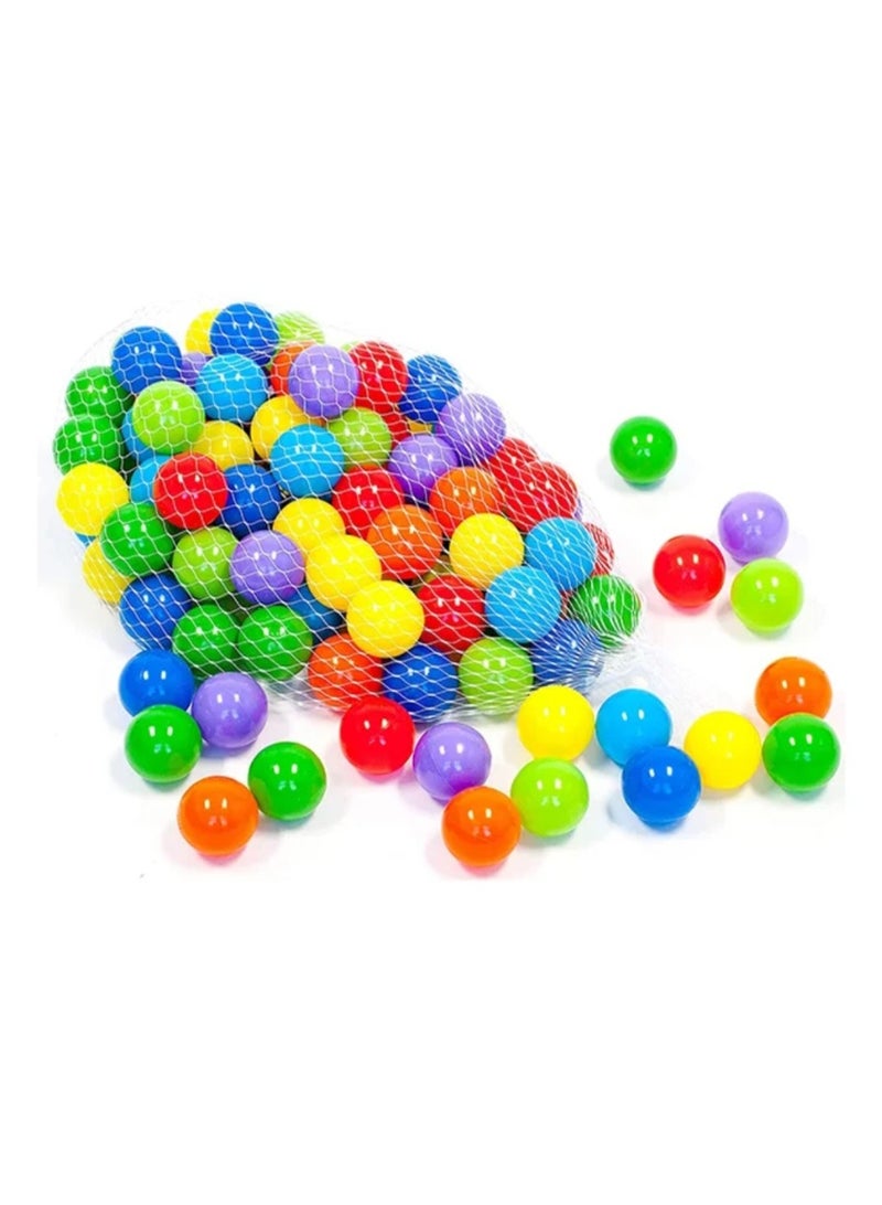 منخفض مجموعة كرات لعب حفرة وحقيبة شبكية (٥٠ قطعة) ٧×٧×٧ سم - Image 4