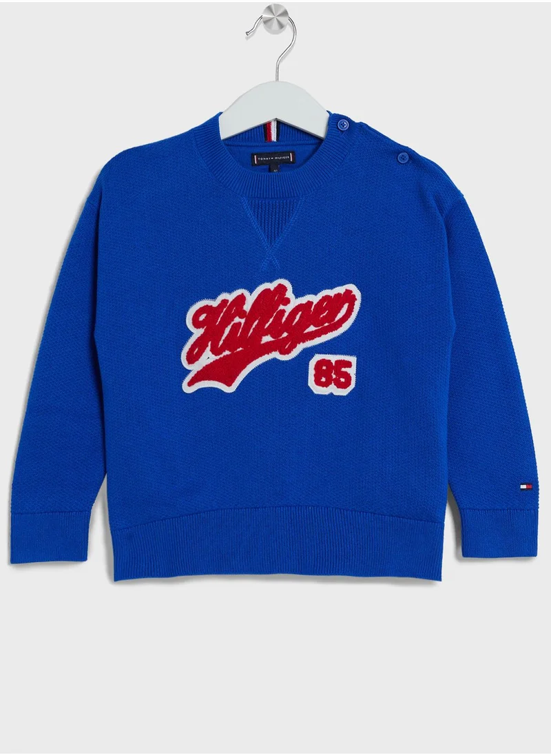 TOMMY HILFIGER Kids Knitted Script Sweater
