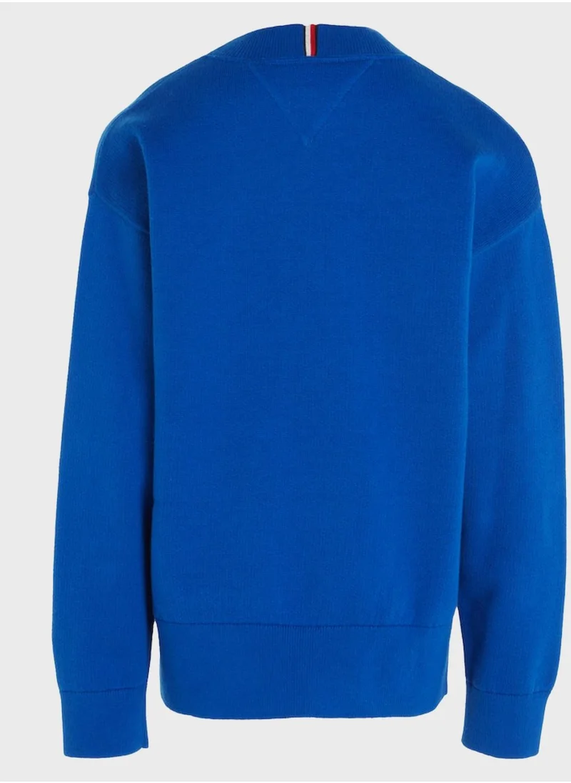 TOMMY HILFIGER Kids Knitted Script Sweater