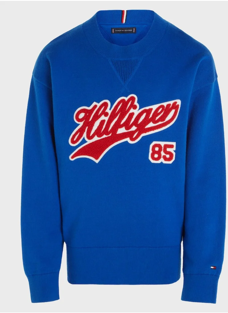 TOMMY HILFIGER Kids Knitted Script Sweater
