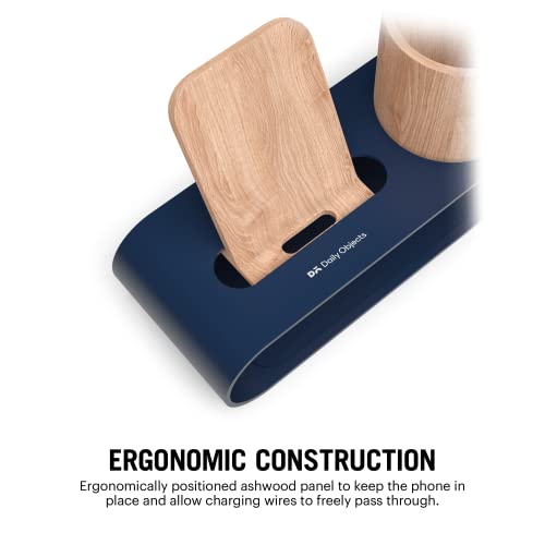 DailyObjects Cirque Phone and Pen Stand (Blue) Multi Viewing Angle for Mobile/Tablet | Storage Organizer | Portable Adjustable Holder Compatible with iPhone Android Smartphones | Perfect for Office - Image 5