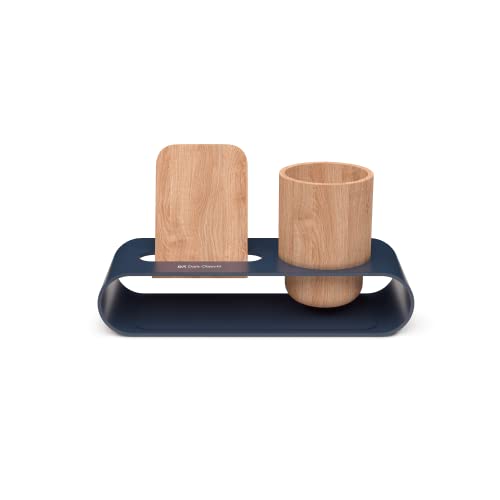 DailyObjects Cirque Phone and Pen Stand (Blue) Multi Viewing Angle for Mobile/Tablet | Storage Organizer | Portable Adjustable Holder Compatible with iPhone Android Smartphones | Perfect for Office - Image 2