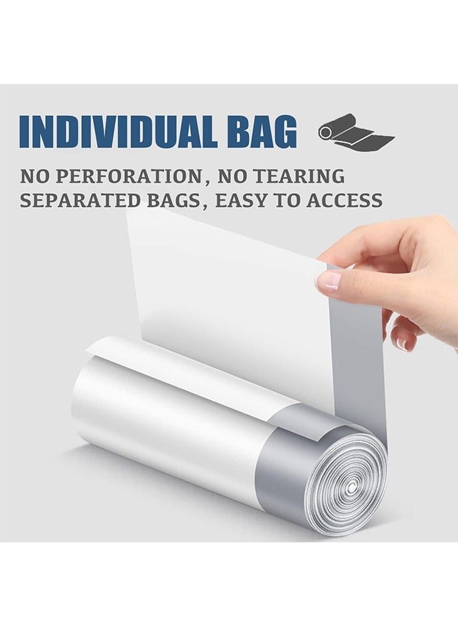 30 Pcs Drawstring Trash Bags, Durable Large Capacity Thickened Trash Bags, Multi Purpose Garbage Bag for Office Living Room Kitchen and Bathroom (Blue+Gray+White) - Image 4