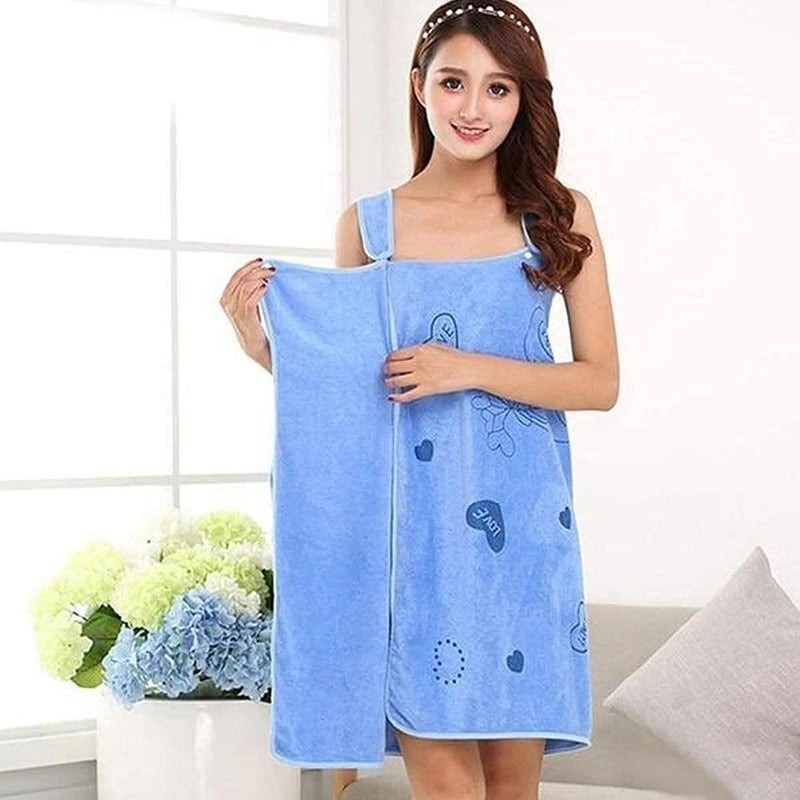 VENOZO Women's Wearable Bath Robe Towel - Beach Dress, Lady Spa Shower Body Wrap, Free Size, Multi Color - Image 3
