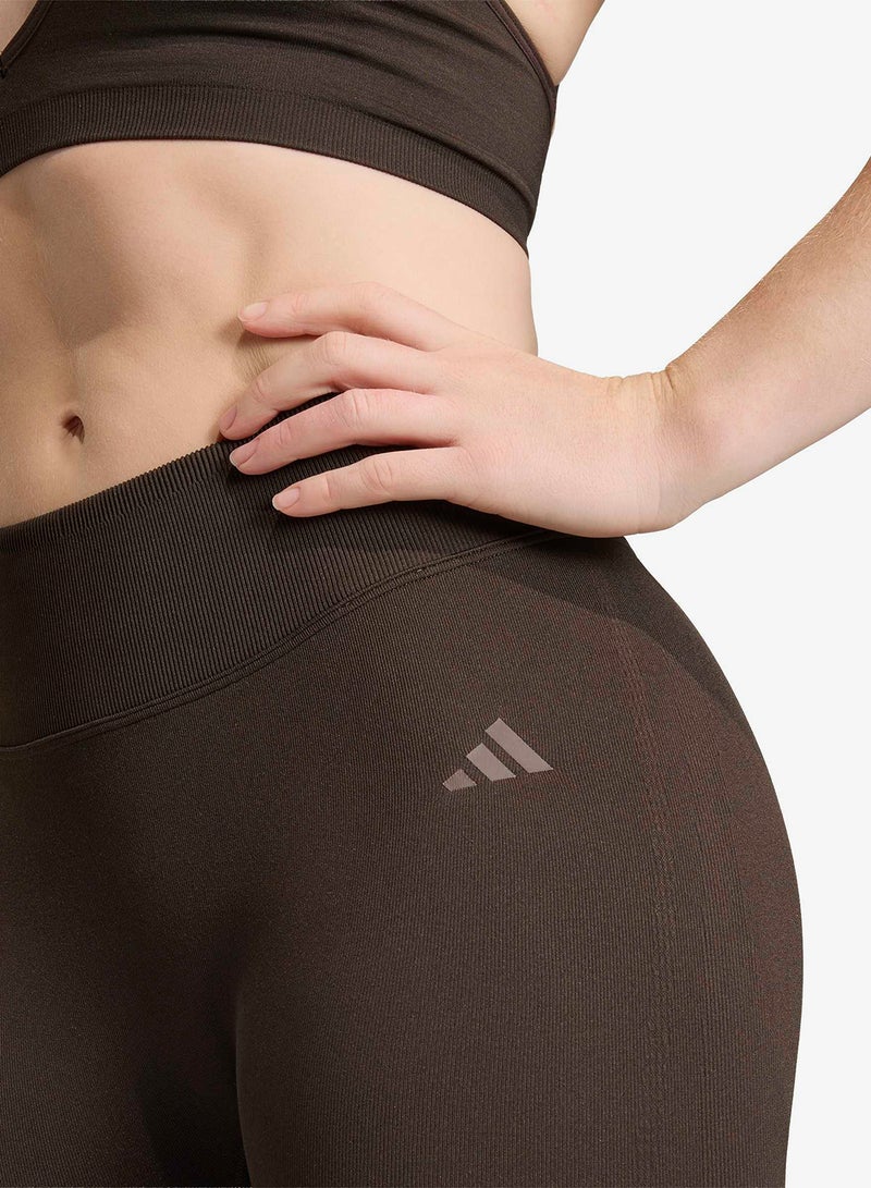Adidas Workout Essentials Knit Scrunch 7/8 Leggings - Image 4