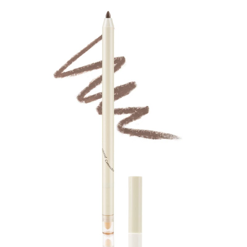 Boobeen Concealer Pencil, Contour Highlighter Stick Makeup Waterproof Full Coverage Foundation Multi-use Creamy Matte Concealer Pen with Sponge Brush Head - Image 1