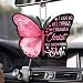 Talataca Pink Butterfly I Can Do All Things Through Christ Strengthens Me 2D Flat Car Rear View Mirror Accessories Christmas Tree Ornament Decoration Hanging Charm Interior Rearview Pendant Decor Gift - Image 2