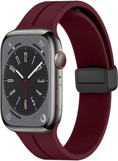 Magnetic for Apple Watch Band 41mm 40mm 45mm 44mm 49mm 38mm 42mm Women men,Silicone Sport Strap Replacement WristBands for Apple Watch Series 9/ultra 2/8/ultra/7/SE/SE 2nd/6/5/4/3/2/1,iWatch Bands